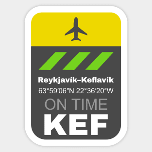 Reykjavik Keflavik KEF Sticker